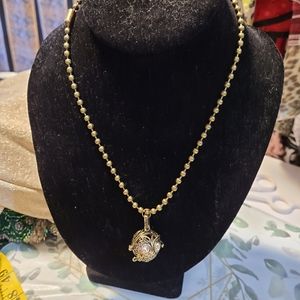 Owl necklace with crystals